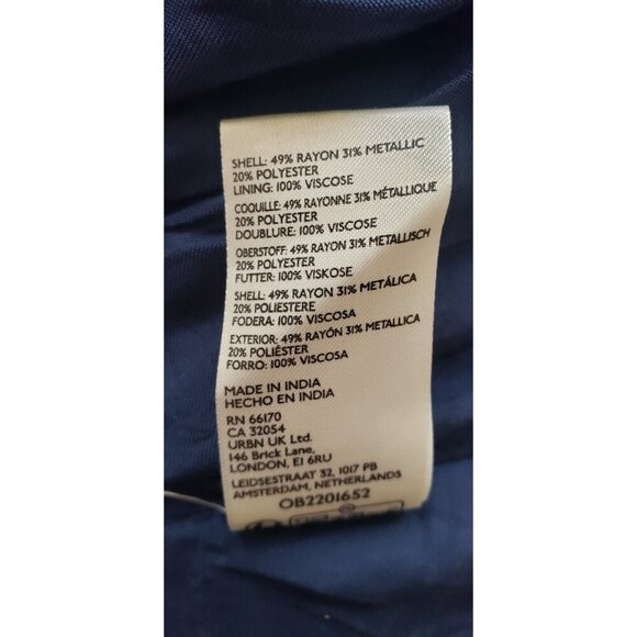 NEW FREE PEOPLE CHIARA FLORAL JACQUARD ROMPER IN BLUE SMALL - Picture 10 of 11